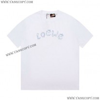 ロエベ コピー  Paulas Ibiza ロゴ コットン Tシャツ 半袖 lou14177