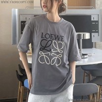 ロエベ スーパーコピー  プリント コットン ジャージ Tシャツ loh31503