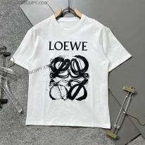 ロエベ 偽物  アナグラムバイカラーコットンTシャツ lom46729