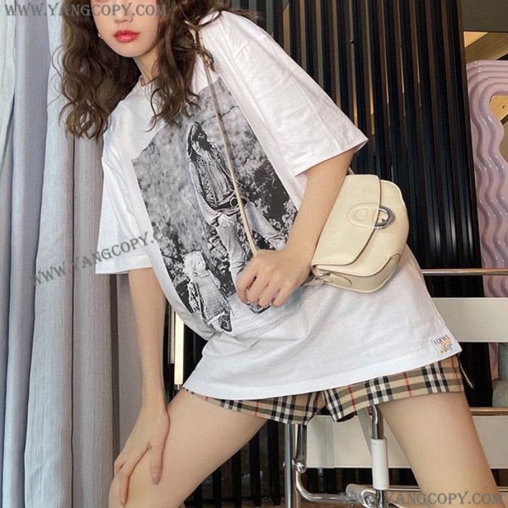 ロエベ スーパーコピー  Paulas Ibiza クロップド Tシャツ lod60479