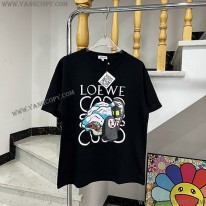 ロエベ スーパーコピー  千と千尋の神隠し Tシャツ ブラック/ホワイト loo57295