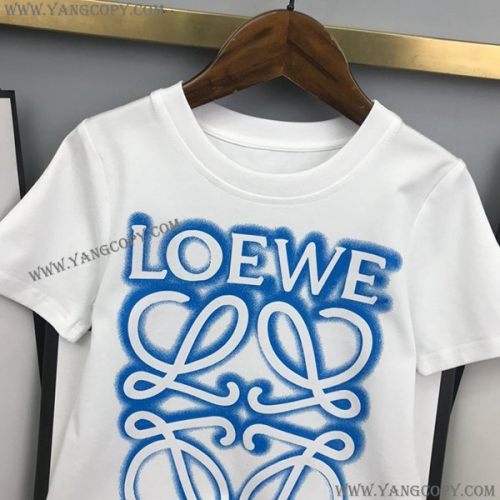 ロエベ スーパーコピー  Tシャツ 半袖 コットン lop95579