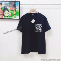 ロエベ 偽物  アナグラム フェイクポケット ロゴ コットン 半袖Tシャツ H526Y22X25