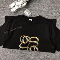 ロエベ スーパーコピー  アナグラムバイカラーコットンTシャツ loq69071