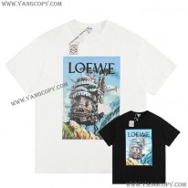 ロエベ 偽物  アナグラム プリント Tシャツ loa38175