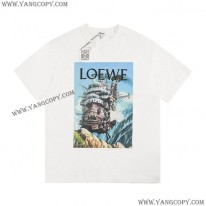 ロエベ 偽物  アナグラム プリント Tシャツ loa38175