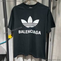 バレンシアガ コピー アディダス オーバーサイズ Tシャツ 2色 bal86059