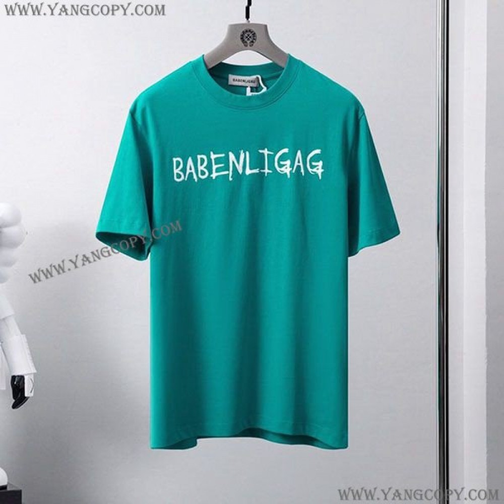 バレンシアガ 偽物 メンズ LOGO ミディアムフィット Tシャツ bax41498