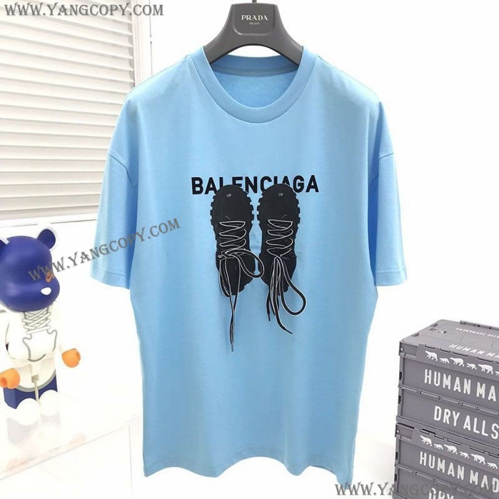 バレンシアガ 偽物 ロゴ入りコットンTシャツ bab83993