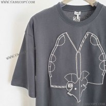 ロエベ スーパーコピー  アナグラムバイカラーコットンTシャツ vuy17007