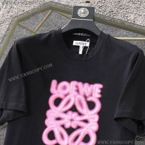 ロエベ スーパーコピー  アナグラムバイカラーコットンTシャツ lof57691