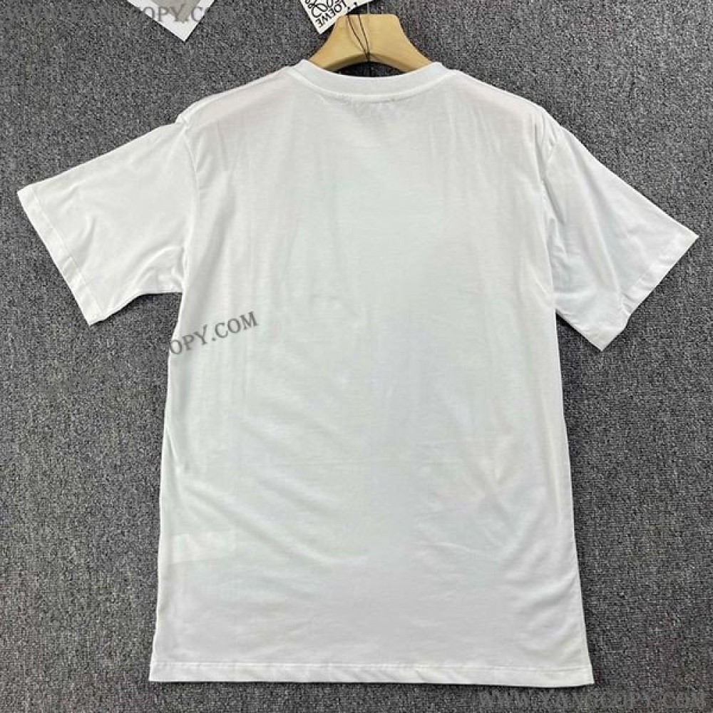 ロエベ 偽物  マルチカラー グラフィック コットン Tシャツ 2色 lot48125