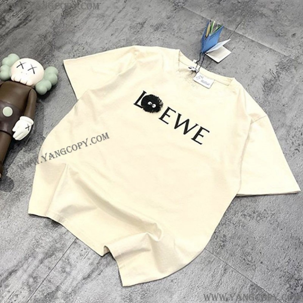 ロエベ コピー  コットン アナグラムTシャツ low41681