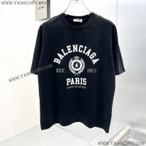 バレンシアガ 偽物 クラウン ロゴ プリント Tシャツ bah90125