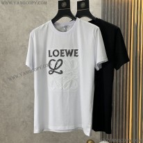 ロエベ コピー  プリントコットンジャージーTシャツ 2色 low40595