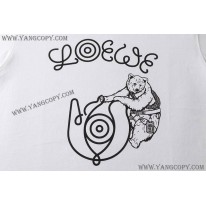 ロエベ スーパーコピー  Tシャツ ロゴプリントクルーネック半袖Tシャツ lom91740