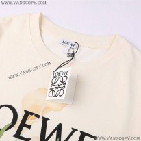 ロエベ 偽物  Tシャツ アナグラム ブローチプリント 半袖 loa31475