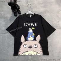 ロエベ スーパーコピー  トトロ tシャツ コラボ コットン lop69694