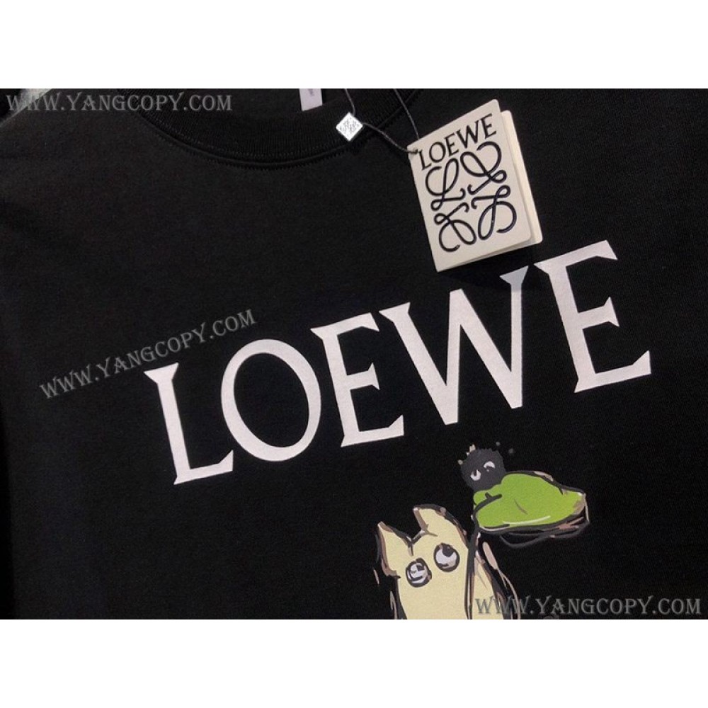 ロエベ スーパーコピー  トトロ tシャツ コラボ コットン lop69694