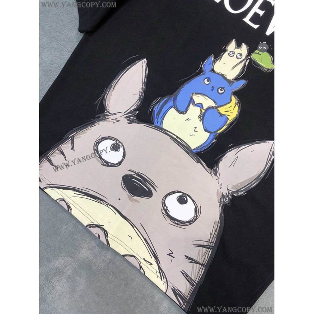 ロエベ スーパーコピー  トトロ tシャツ コラボ コットン lop69694