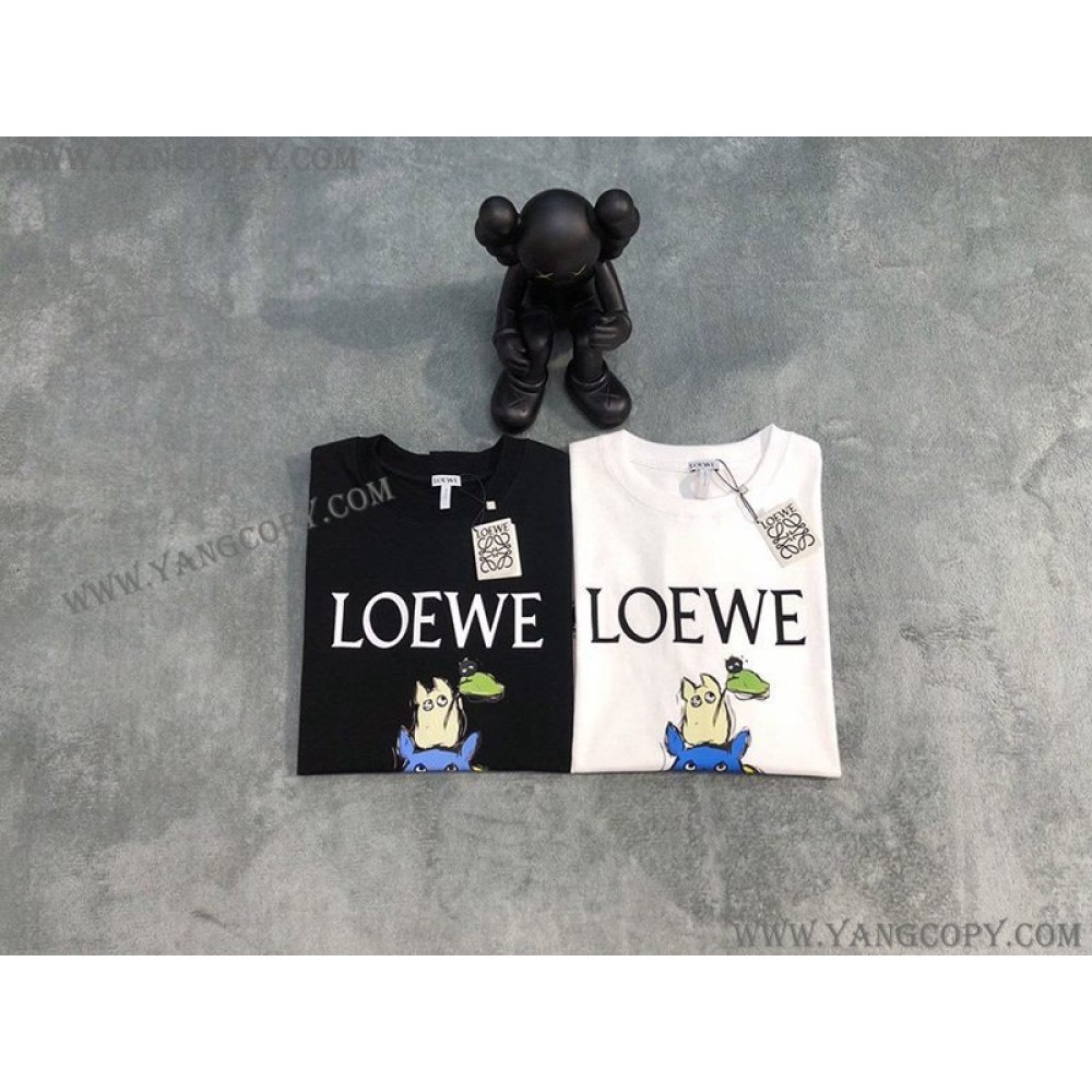 ロエベ スーパーコピー  トトロ tシャツ コラボ コットン lop69694