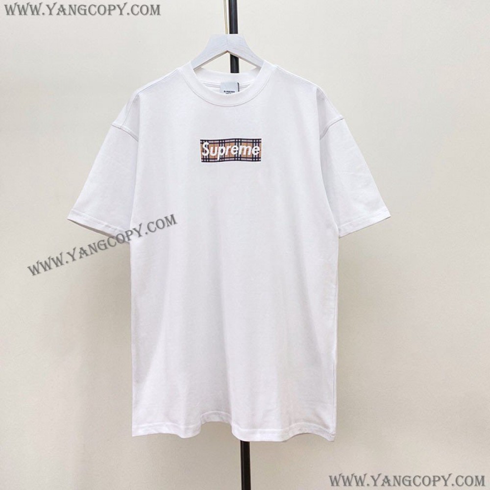 シュプリーム 偽物 バーバリー tシャツ ボックス ロゴ 2色 Shf79994