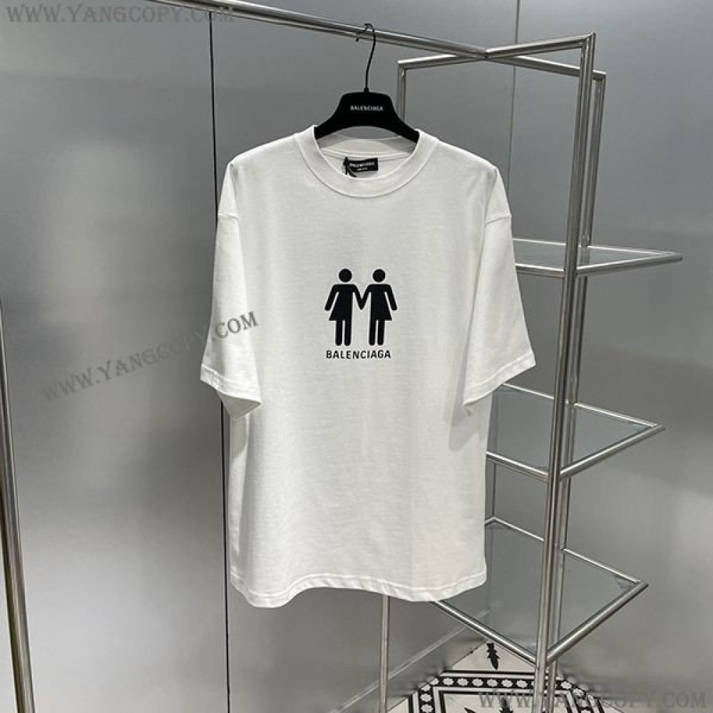 バレンシアガ スーパーコピー PRIDE 22 オーバーサイズ ロゴTシャツ 2色 bay78928