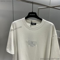 バレンシアガ 偽物 スライムロゴプリント コットンジャージー製 Tシャツ 激安 bae36299