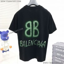 バレンシアガ コピー BB Pixel ミディアムフィット Tシャツ baq65636