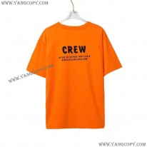 バレンシアガ 偽物 CREWロゴ Tシャツ オレンジ baj54841