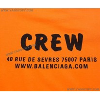 バレンシアガ 偽物 CREWロゴ Tシャツ オレンジ baj54841