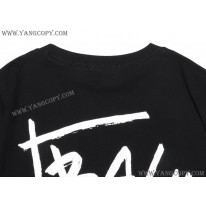 バレンシアガ 偽物 クルーネックロゴ Tシャツ 2色 baw37360