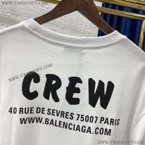 バレンシアガ コピー CREWロゴ Tシャツ ホワイト baa41967