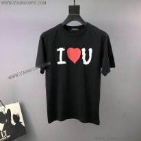 バレンシアガ スーパーコピー I LOVE U Tシャツ ブラック baf87726