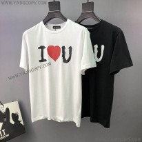 バレンシアガ スーパーコピー I LOVE U Tシャツ ブラック baf87726