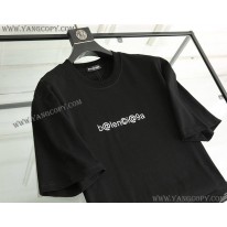 バレンシアガ スーパーコピー メールボックスモノグラムプリント Tシャツ ブラック bas23660