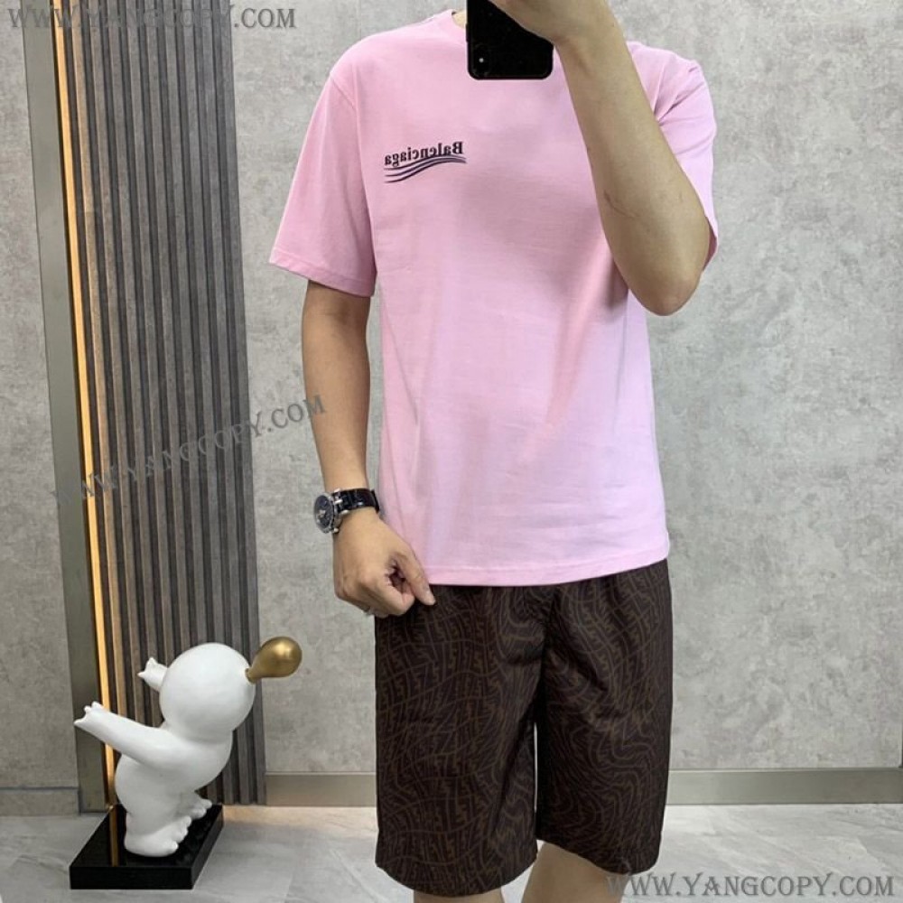 バレンシアガ 偽物 POLITICAL CAMPAIGN REGULAR FIT Tシャツ bay14056