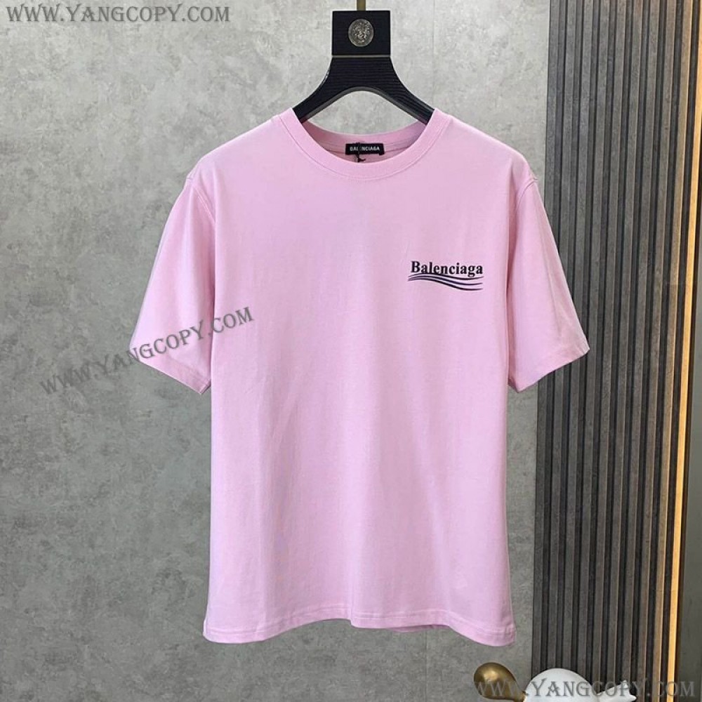 バレンシアガ 偽物 POLITICAL CAMPAIGN REGULAR FIT Tシャツ bay14056