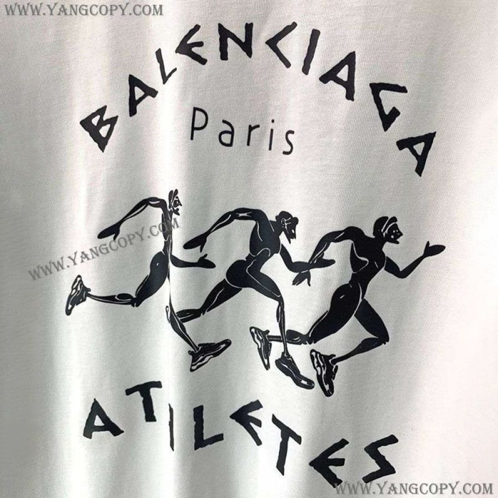 バレンシアガ 偽物 athletes Tシャツ ホワイト bai93322