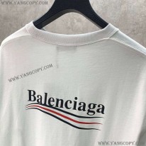 バレンシアガ 偽物 POLITICAL CAMPAIGN REGULAR FIT Tシャツ ホワイト bai93248