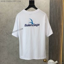 バレンシアガ コピー クルーネックロゴ Tシャツ ホワイト bao54750