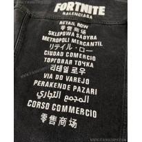 バレンシアガ 偽物 Fortnite©2021 EPIC GAMES, INC Large Fit ジャケット デニム ブラック 684001TEW051055