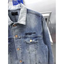 バレンシアガ 偽物 Corporate Large Fit ジャケット ヴィンテージブルー ライトデニム 657608TDW154307