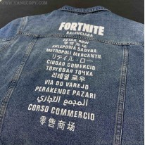 バレンシアガ スーパーコピー Fortnite©2021 EPIC GAMES, INC Large Fit ジャケット デニム ブルー bas78281