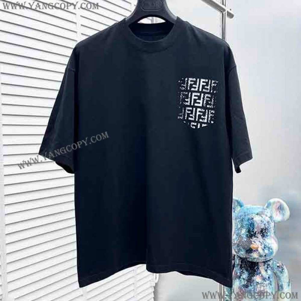 フェンディ スーパーコピー ジャージー Tシャツ トップス 2色 feo35070