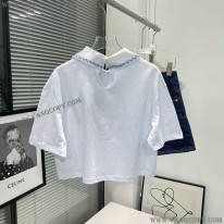 ミュウミュウ 偽物 コットンジャージー 長袖Tシャツ mye96721