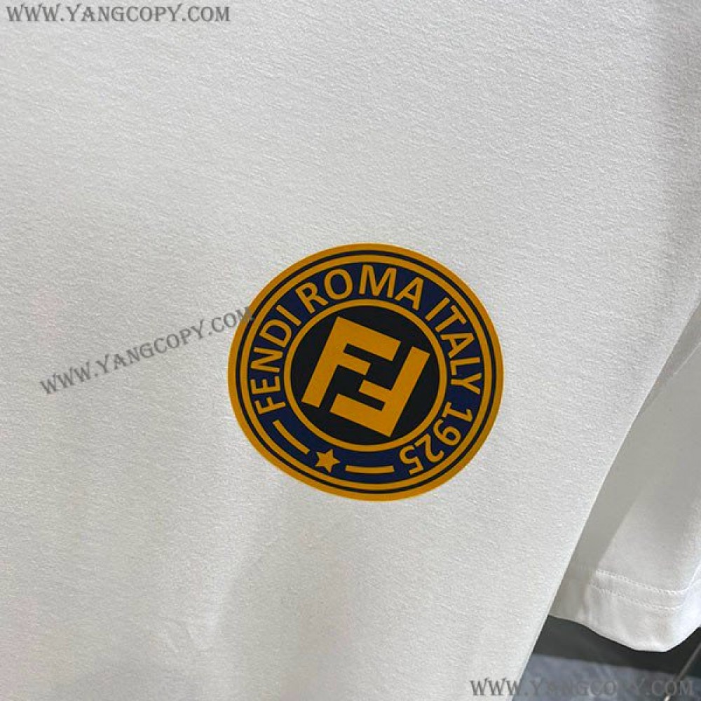 フェンディ スーパーコピー FFロゴ Tシャツ feb33196