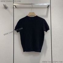 フェンディ スーパーコピー Tシャツ クルーネック 半袖 FFロゴ コットン feq42525