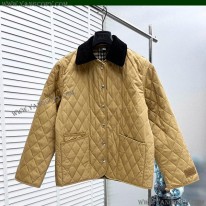 バーバリー 偽物 リバーシブル Vintage Check キルテッドジャケット Bas75335