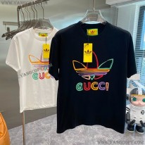 グッチ コピー アディダス コットンジャージー Tシャツ 2色 guo31070